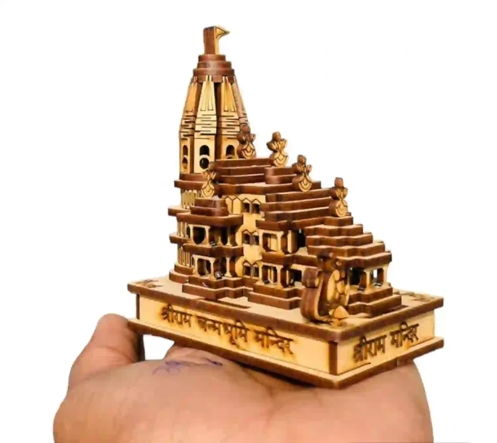 Shri Ram Mandir Ayodhya 3D Model Wooden gift