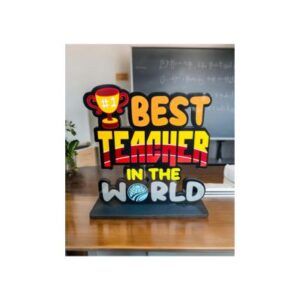 Best Teacher Wooden Trophy