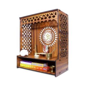 Aastha Beautiful Wooden Pooja Mandir for Home