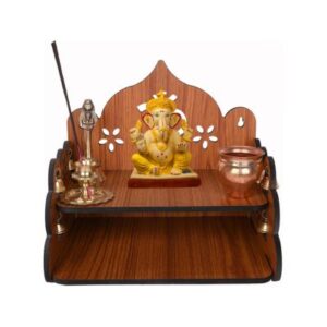 Buy Small Wood Hand Crafted Om Pattern Home Temple Mandir