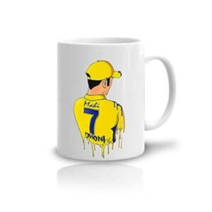 MS Dhoni MAAHI Printed Ceramic Coffee Mug - 330ml