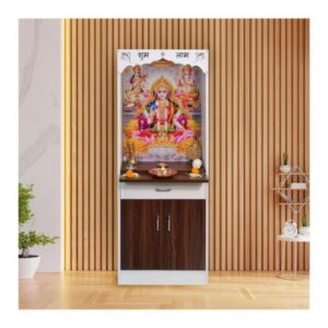 Modular Zone White 5-Feet Pooja Mandir