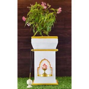 OBRAWAL Marble Tulsi Pot