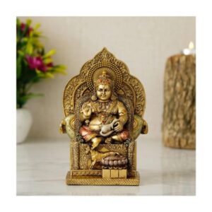 Poly Resin Lord Kuber Statue for Wealth and Harmony