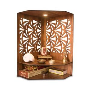 Pushp Beautiful Wooden Pooja Stand Mandir for Home