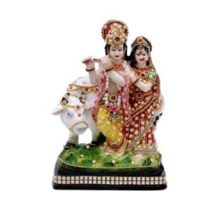 Radha Krishna Cow Idol