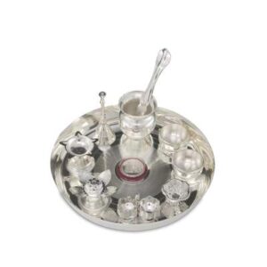 Silver Plated Pooja thali Set