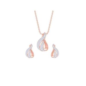 Clara Karva Chauth Gift Rose Gold Pendant Set