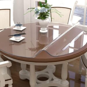 Qlarity Dining Table Cover & Heat Resistant, Waterproof, 60-inch Round