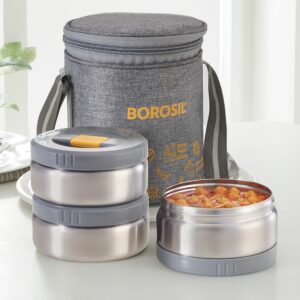 Borosil MealMate Stainless Steel Lunchbox Set