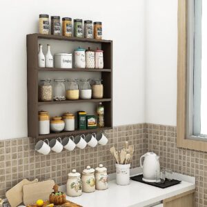 VIBE HEAVEN Wooden Kitchen Rack Wall Mount