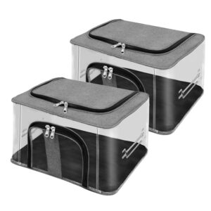 Storite Transparent PVC Storage Box ? 33 L, Moisture-Proof for Clothes and Organizing