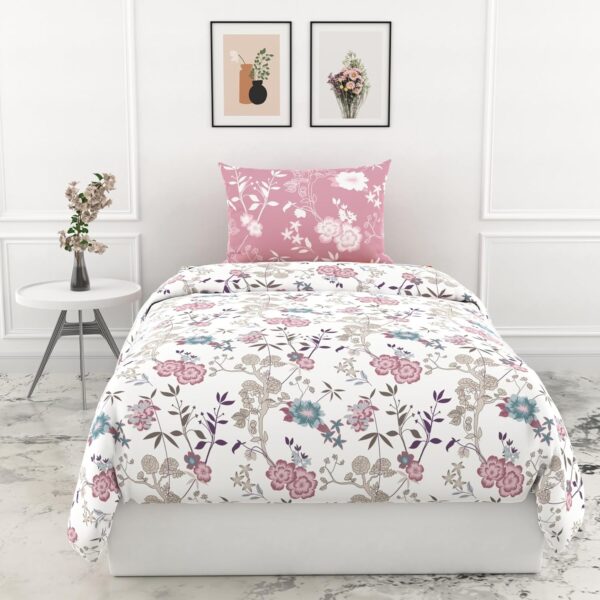 Pure Cotton Single Bedsheet Blush Pink