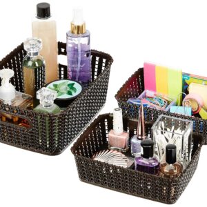 Solimo Plastic Storage Basket Set of 3