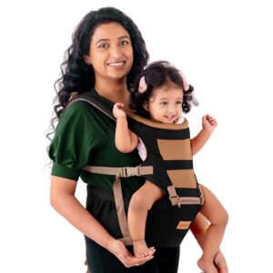 LuvLap Comfy Plus Baby Carrier - Ergonomic 6 Carrying Modes for Newborns, Grey