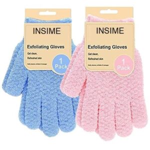 Dual Texture Exfoliating Shower Gloves for Men and Women