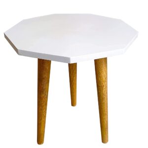 Foldable Wooden Side Table Stool - Round, Multi-Purpose