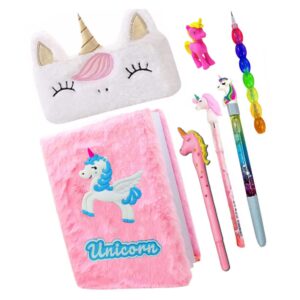 Unicorn Notebook Set with Pencil Box - A6 Size, Multicolor