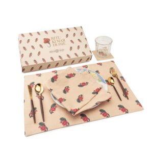Cotton Table Linen Set - 12PC, Includes Napkins & Placemats