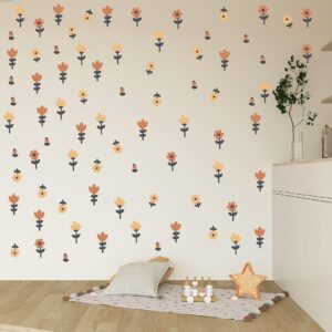 Beautiful Flower Wall Stickers for Decoration - Vinyl