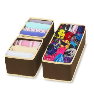 Fabric Drawer Organizer Cube - 14x10x10cm, Brown