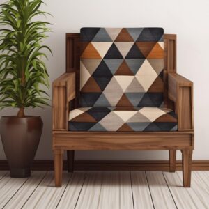 Navy Grey Wooden Sofa Slipcover