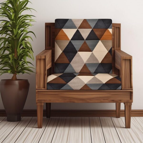 Navy Grey Wooden Sofa Slipcover