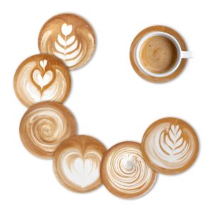 Printed Wooden Coasters for Tea - Set of 6, 3.5 Inch