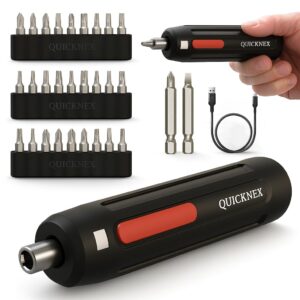 Rechargeable Electric Screwdriver Kit with 33 Bits, 360 RPM