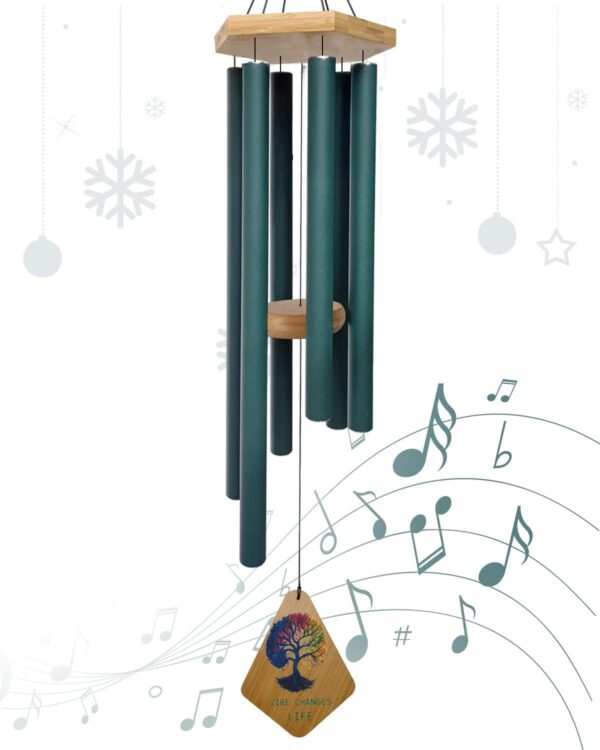 30.5 Inch Large Wind Chimes for Home - Army Green