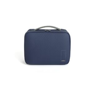 Hanging Toiletry Bag for Travel - 3 Split Compartments, Blue