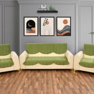 Matcha Green Zigzag Sofa Cover