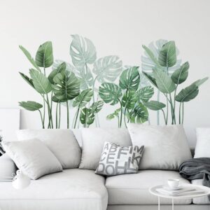 Green Banana Leaves Wall Sticker - Set of 2