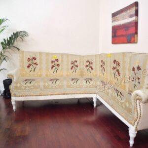 Floral L-Shape Corner Sofa Cover