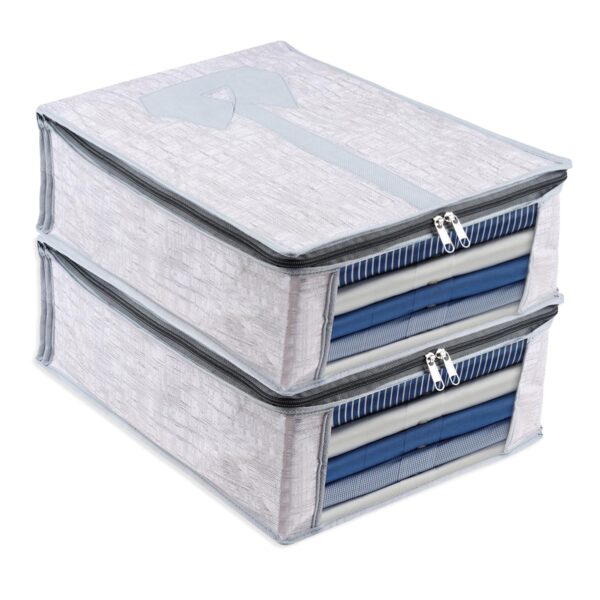 White Large Adjustable Shirt Organizer Tray, Set of 4