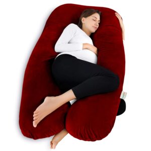 Full Body Pregnancy Pillow with Washable Cover and Neck Support