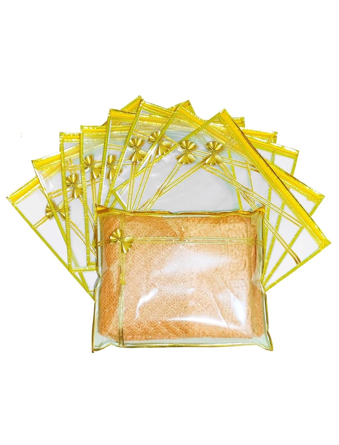 Premium Transparent Saree Covers for Wedding and Gifting, Set of 12
