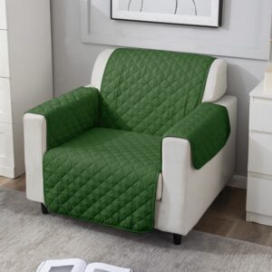 Forest Green Quilted Sofa Cover