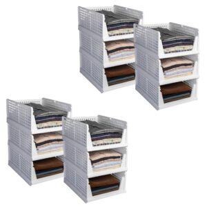 Stackable Plastic Closet Organizer for Shirts