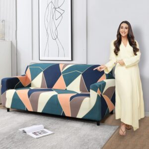 Stretchable Green Peach Sofa Cover