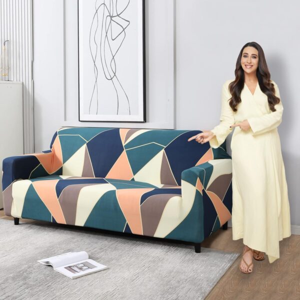 Stretchable Green Peach Sofa Cover