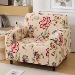 Beige Stretchable Sofa Cover