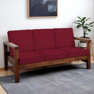 Maroon Wooden Sofa Seat Cover