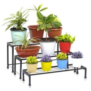 Tiered Black Metal Plant Stands