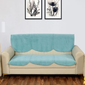 Velvet Quilted 3-Seater Sofa Cover
