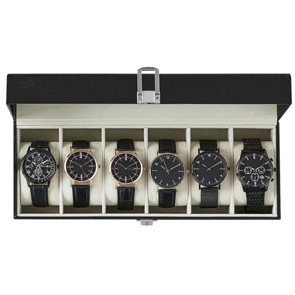 6-Slot Watch Display Box with Glass Top & Lock