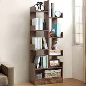 DIY Wooden Open Book Storage Rack - Solid Finish