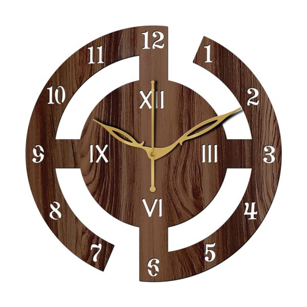 Small Wooden Wall Clock - Wenge, 12 Inch