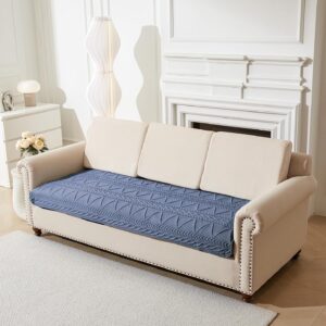 Navy Quilted Corner Sofa Cover