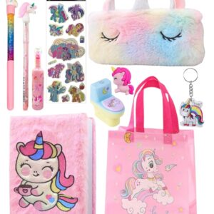Furry Notebook Combo Gift Pack - Includes 10 Items